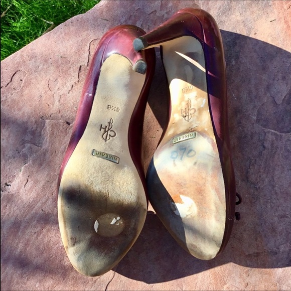 Cole Haan Nike Air Burgundy Heels Size 6.5 - Picture 4 of 7
